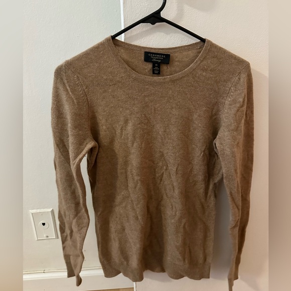 Like New Charter Club 100% cashmere beige lightweight sweater size XS - Picture 1 of 3